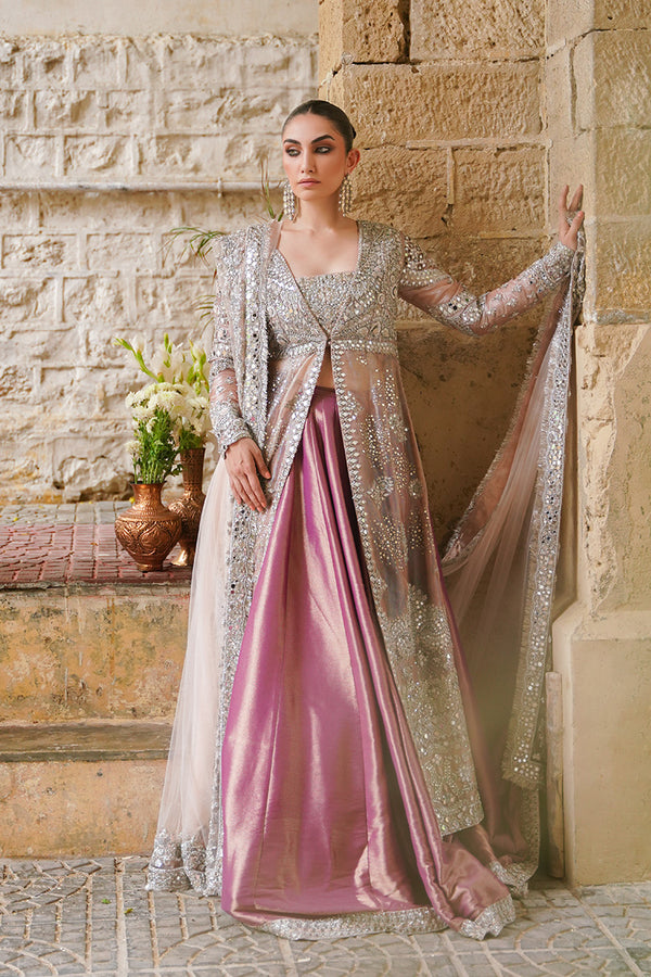 Rose Pink Mirror Lehenga & Dupatta